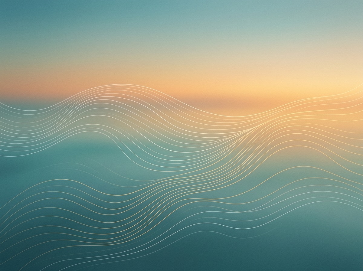 Section artwork: abstract calm coastal gradient illustration for
