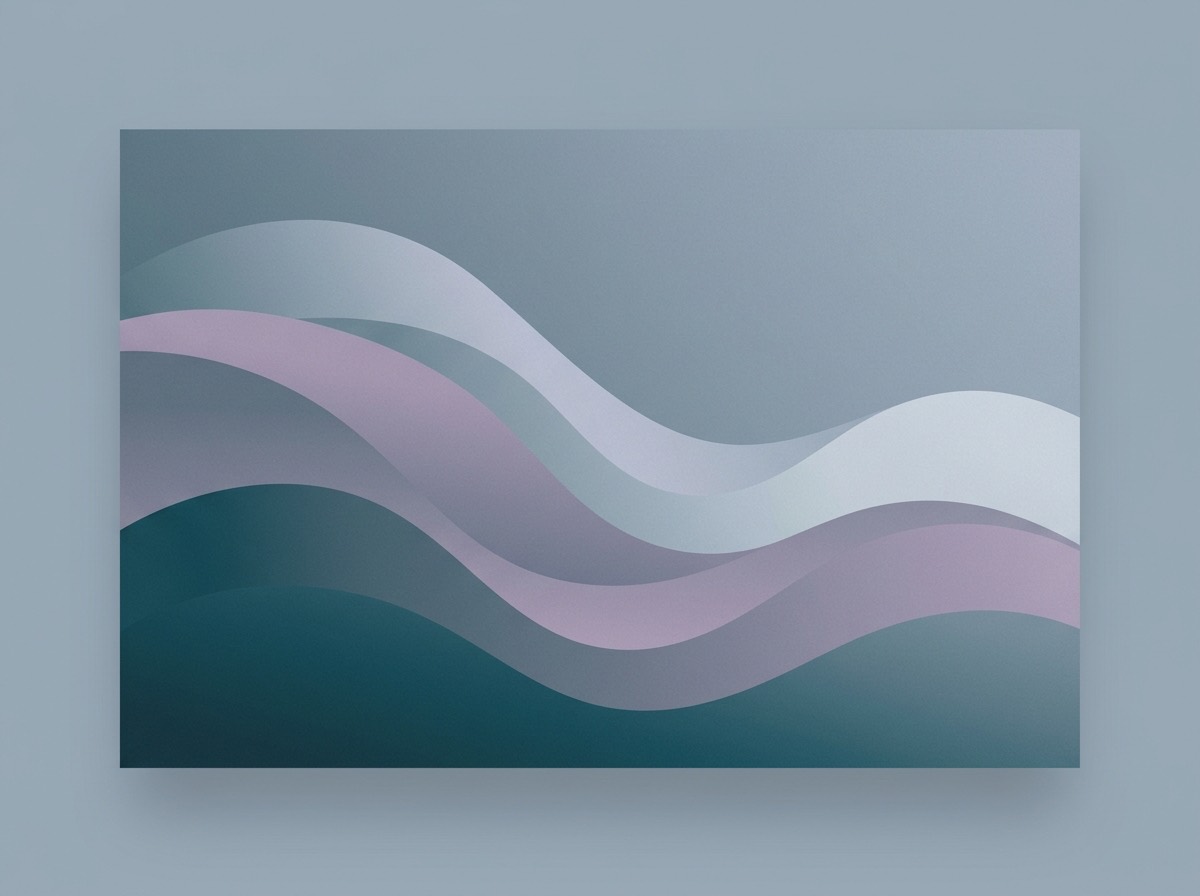 Section artwork: abstract calm coastal gradient illustration for
