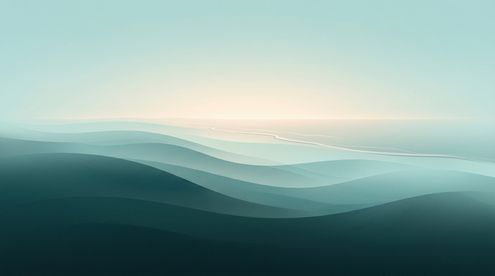 Header artwork: abstract calm coastal gradient illustration for "Alcohol and Sleep: Why Drinking Wrecks Rest Even When It Feels Like It Helps"