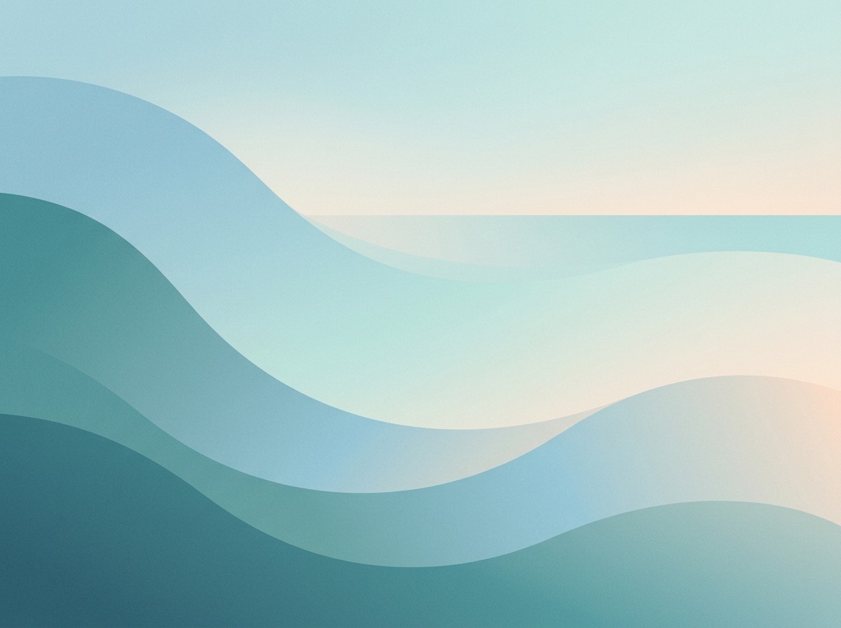 Section artwork: abstract calm coastal gradient illustration for 