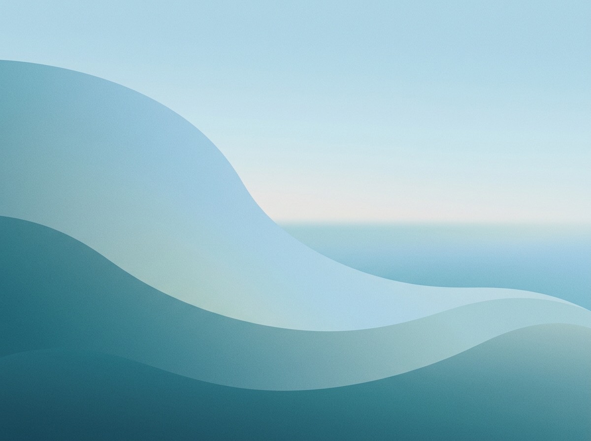 Section artwork: abstract calm coastal gradient illustration for 