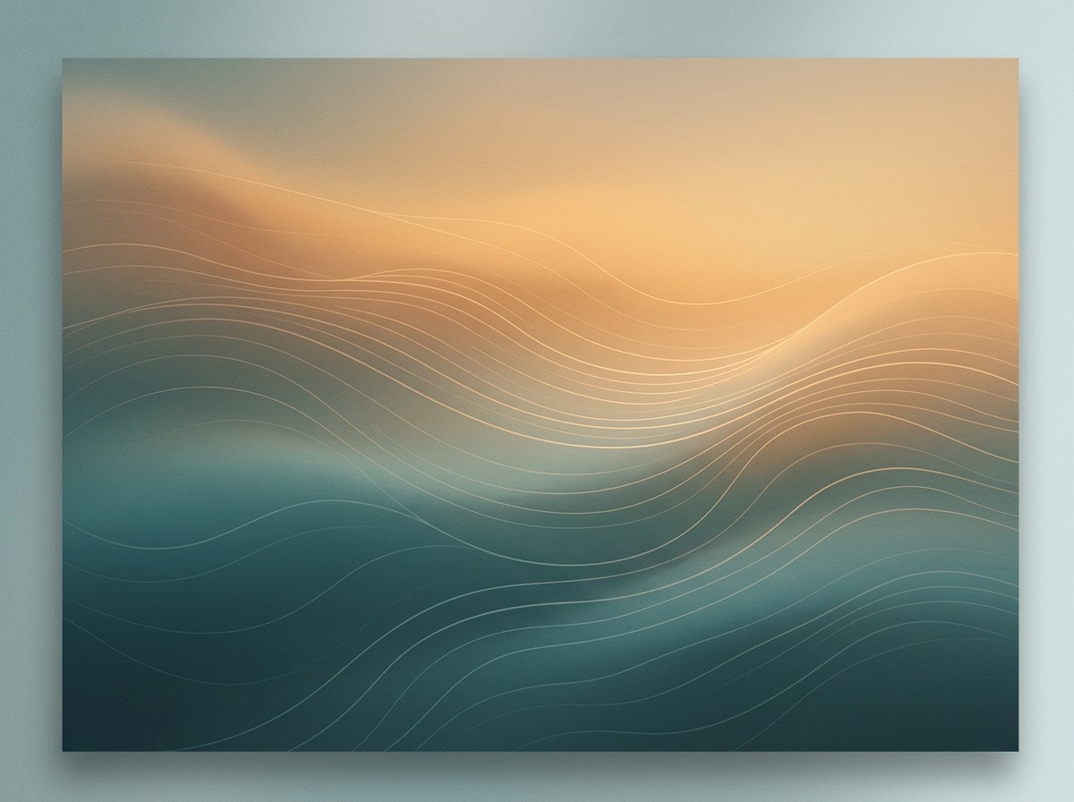 Section artwork: abstract calm coastal gradient illustration for