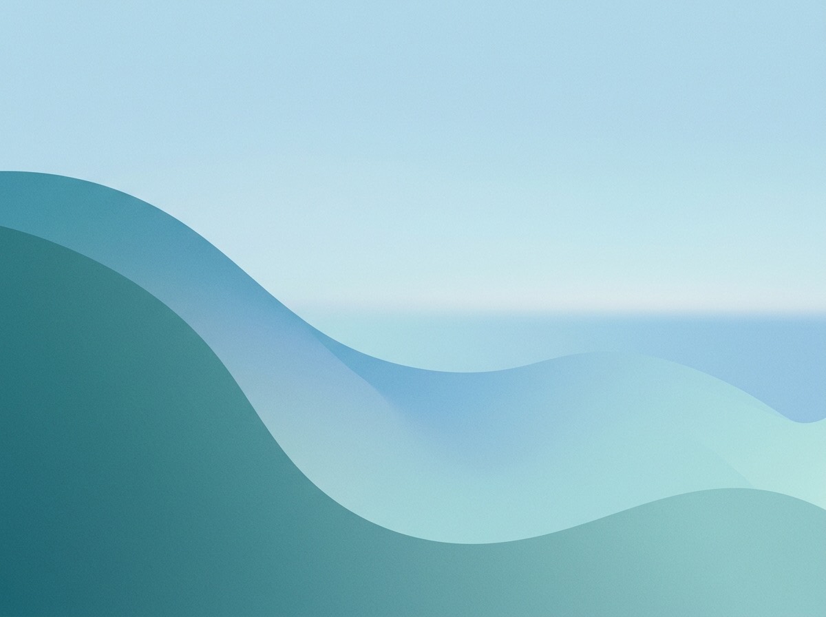 Section artwork: abstract calm coastal gradient illustration for
