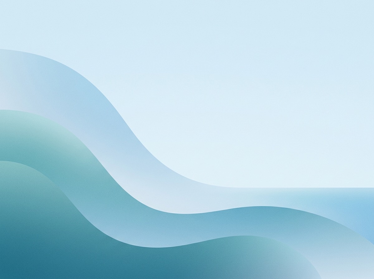 Section artwork: abstract calm coastal gradient illustration for