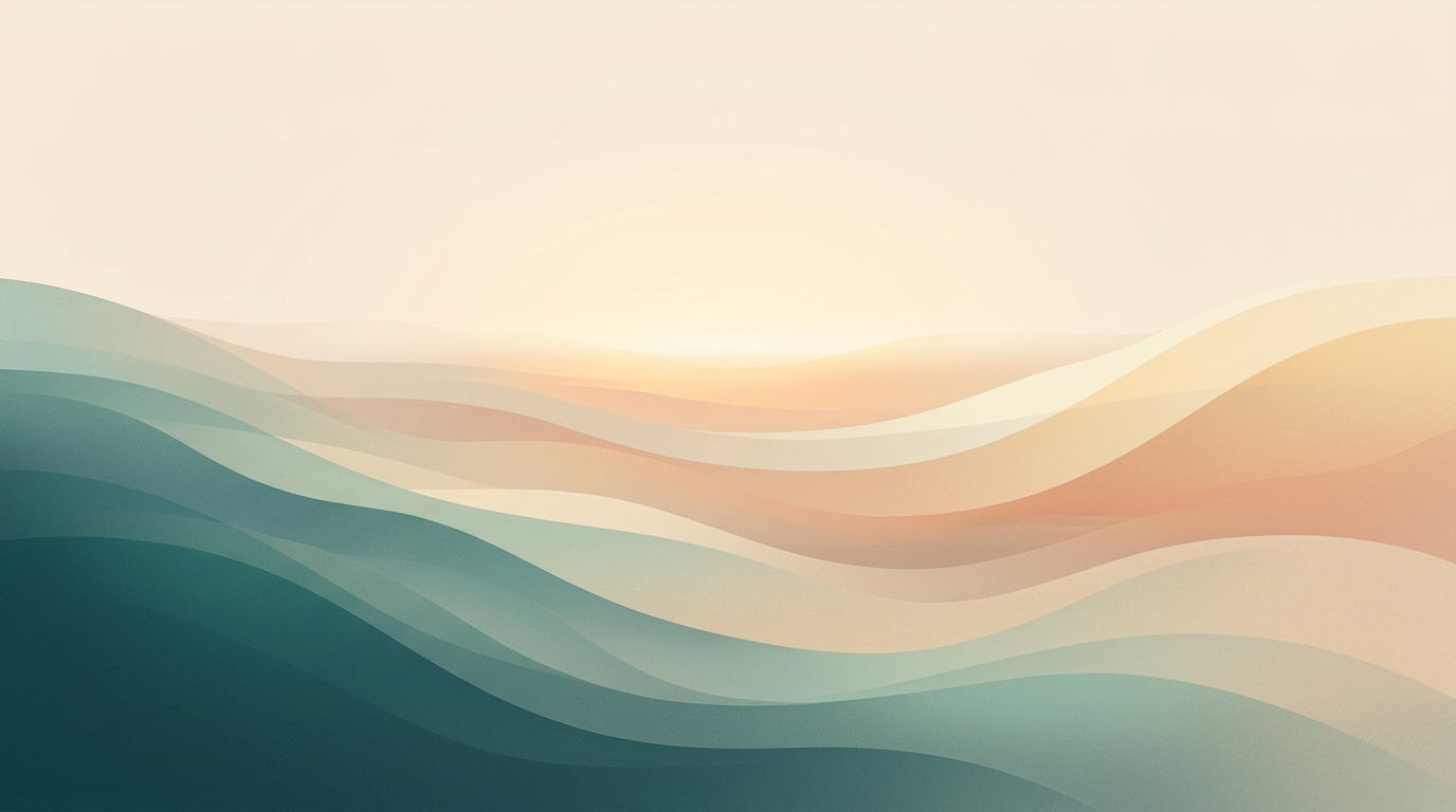 Header artwork: abstract calm coastal gradient illustration for "Medi-Cal PHP and IOP in California: How It Works in the 10 Largest Counties (2026)"