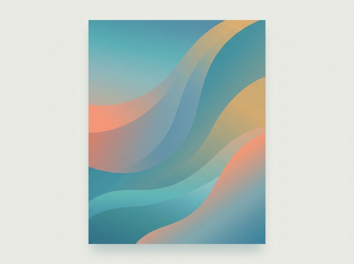 Section artwork: abstract calm coastal gradient illustration for 