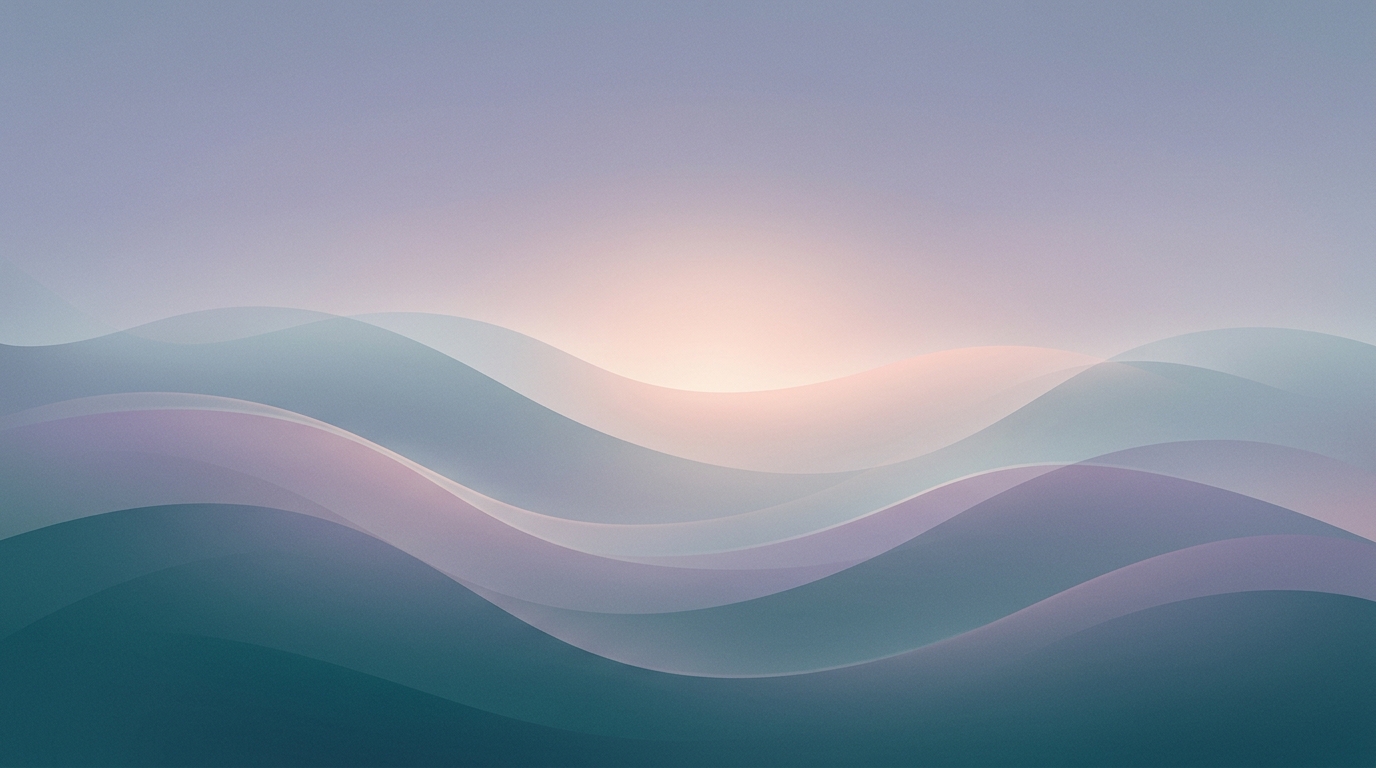 Header artwork: abstract calm coastal gradient illustration for "The revolving door in five numbers"