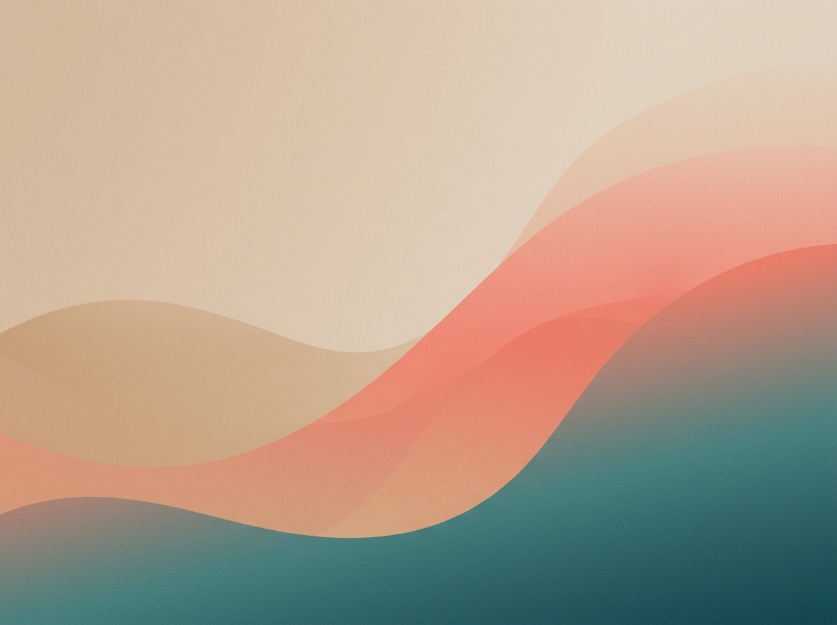 Section artwork: abstract calm coastal gradient illustration for