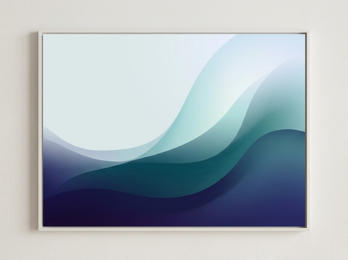 Section artwork: abstract calm coastal gradient illustration for 
