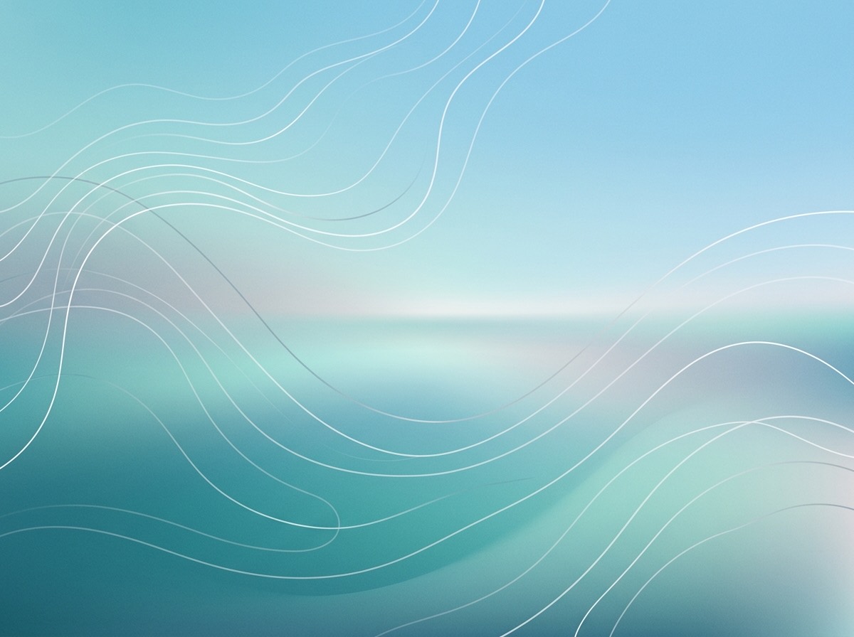 Section artwork: abstract calm coastal gradient illustration for