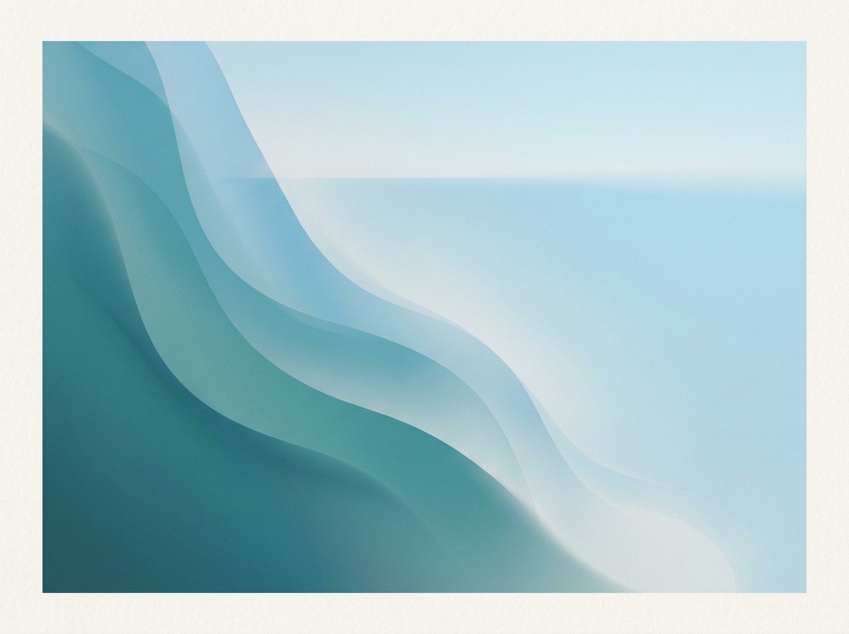 Section artwork: abstract calm coastal gradient illustration for