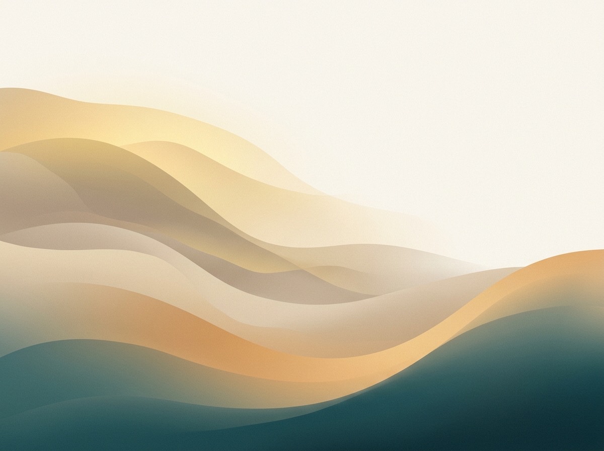 Section artwork: abstract calm coastal gradient illustration for