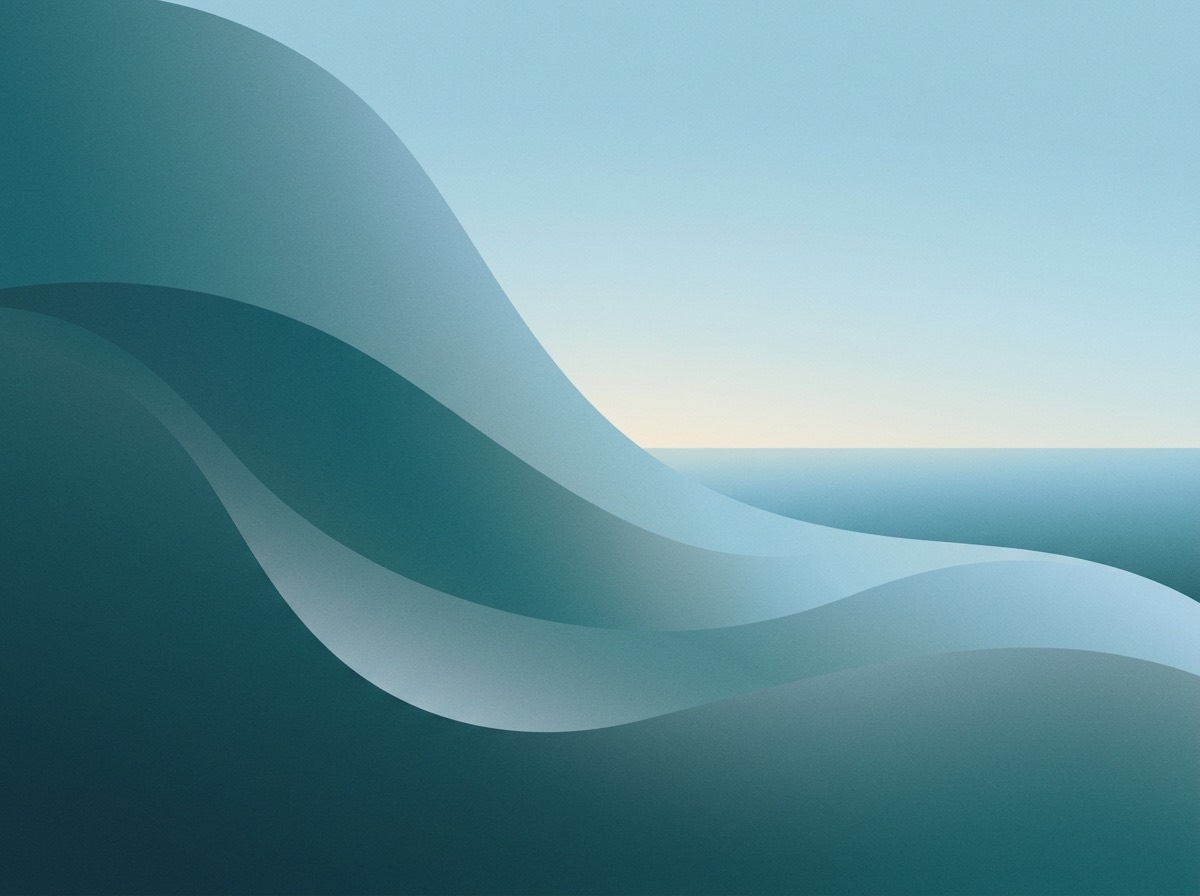Section artwork: abstract calm coastal gradient illustration for