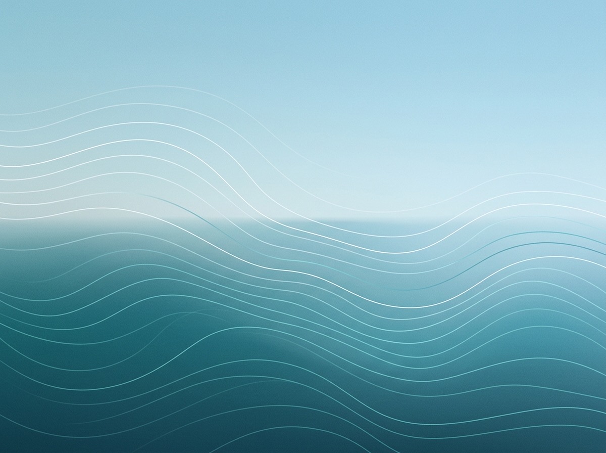 Section artwork: abstract calm coastal gradient illustration for